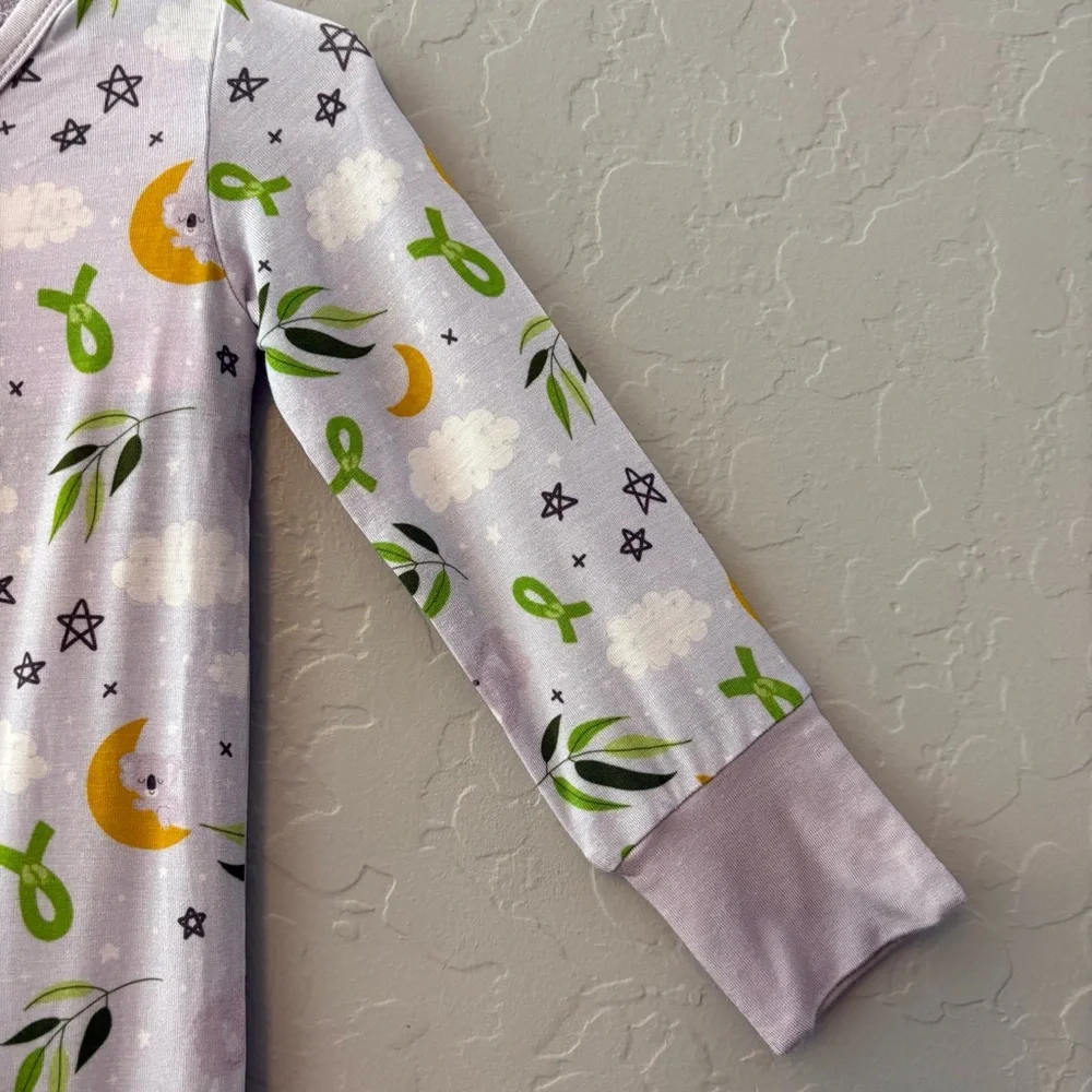 Laree + Co Morgan gray koala bamboo convertible footie pajamas 6-12 months NEW